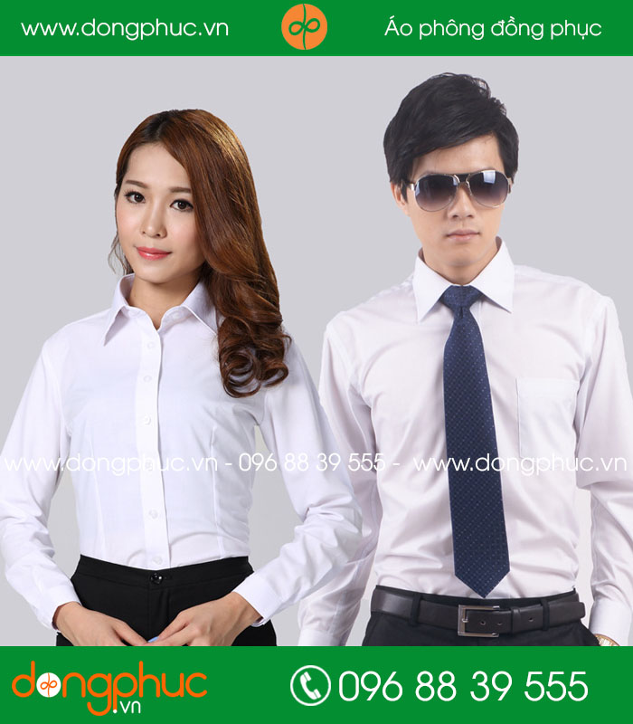  Đồng phục áo sơ mi màu trắng